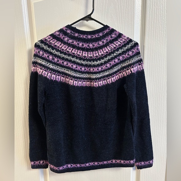 Talbots Black and Pink Cowl Neck Sweater - Picture 3 of 5